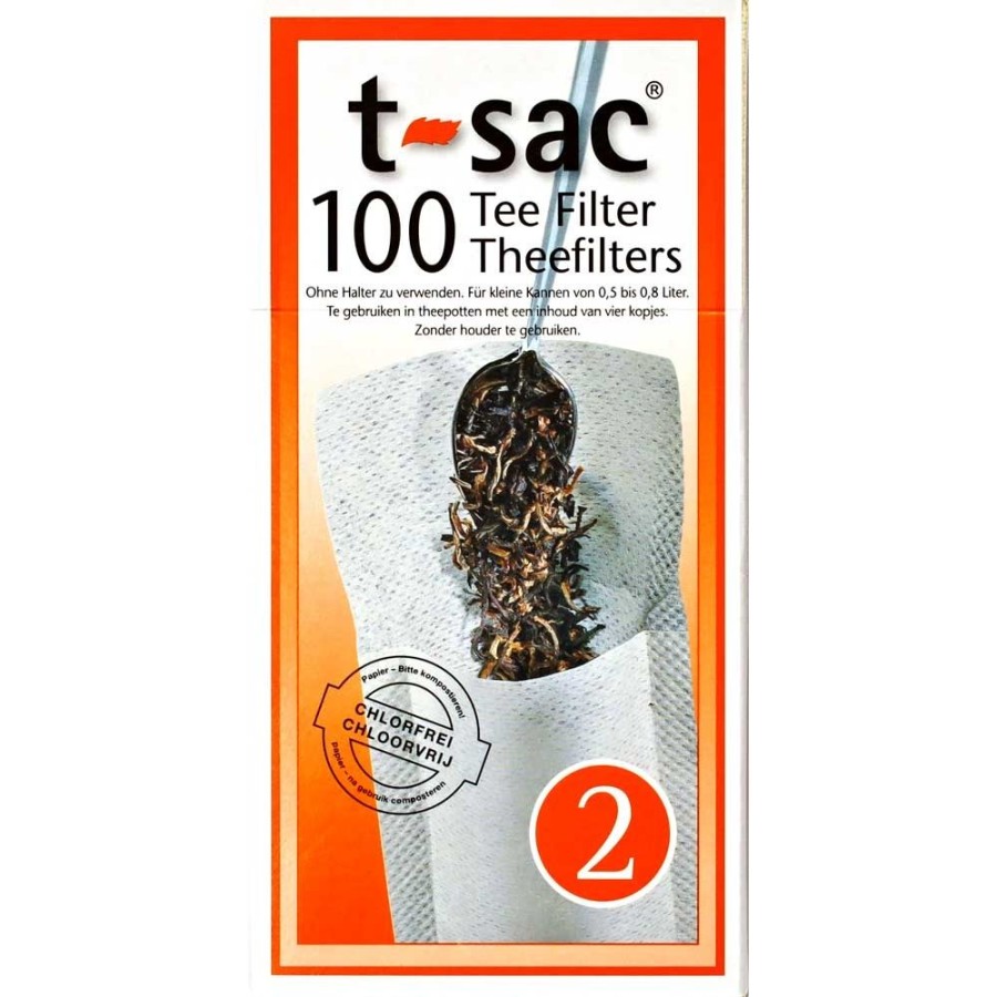 Accessoires Thee van de markt T Sac Papieren Theefilters Voor Losse Thee. | T-Sac Nr.2 Theefilter Zakjes Voor Losse Thee